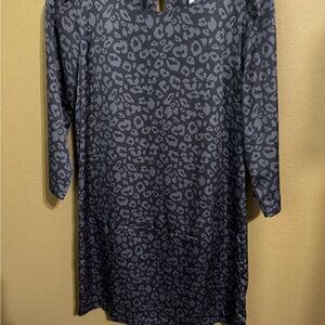 Leopard Print Gray Dress